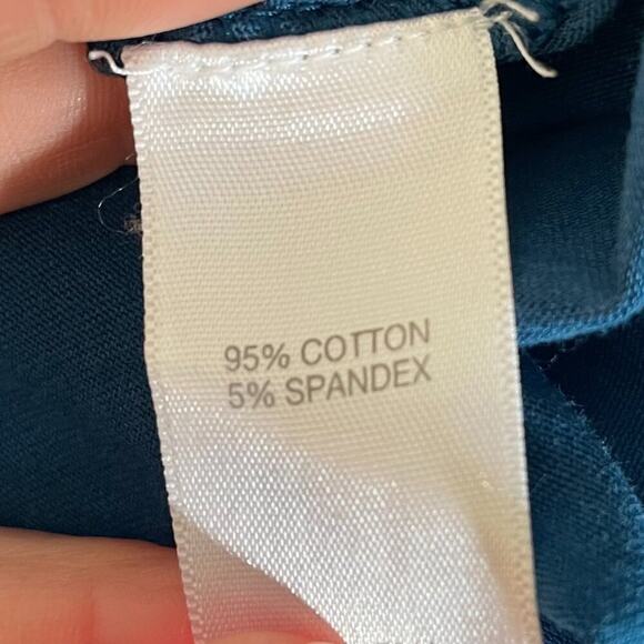 J. Jill Long Sleeve Blue Button Down Tunic/Shirt Pleated Detail, Oversized, M - Picture 7 of 10